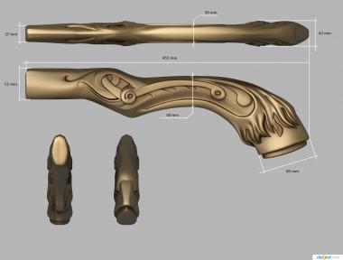 Handle (RKT_0022) 3D model for CNC machine